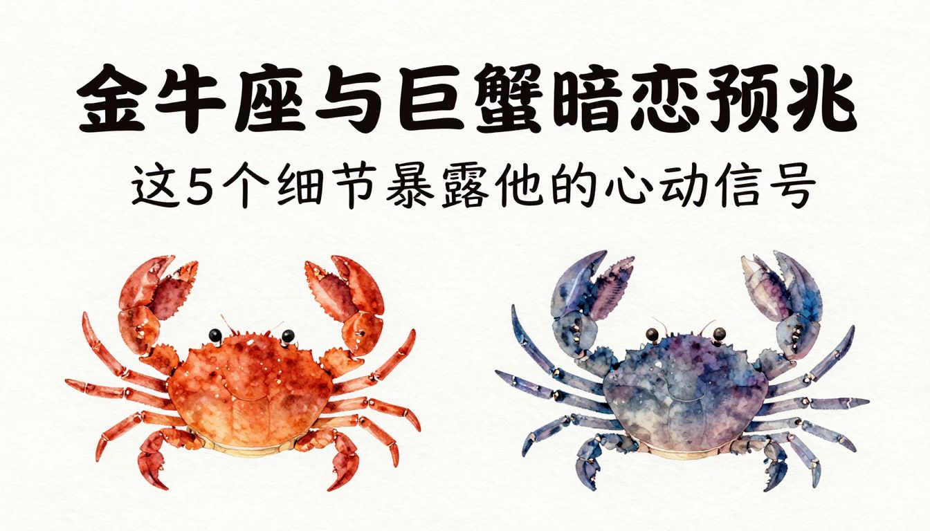 金牛座与巨蟹座暗恋预兆：这5个细节暴露他的心动信号