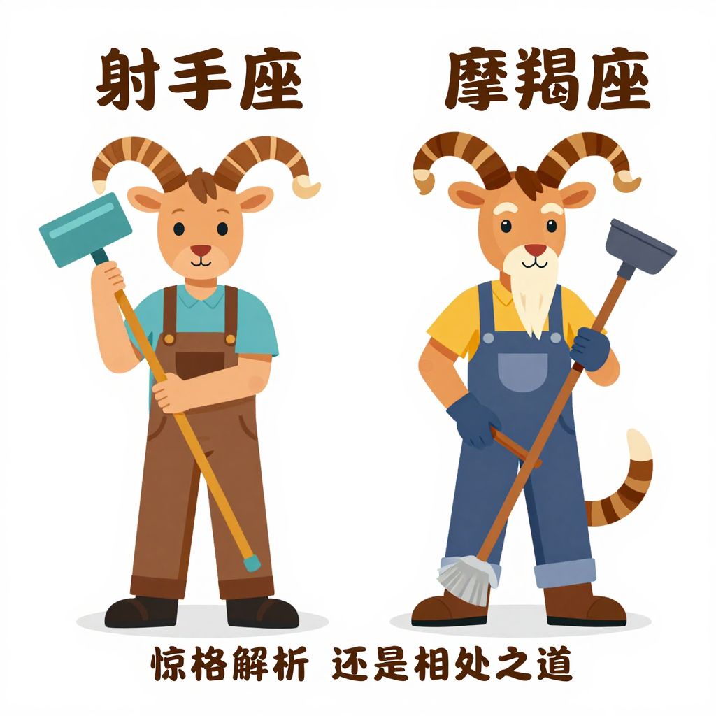 射手座配摩羯座保洁：性格互补还是互斥？深度解析相处之道