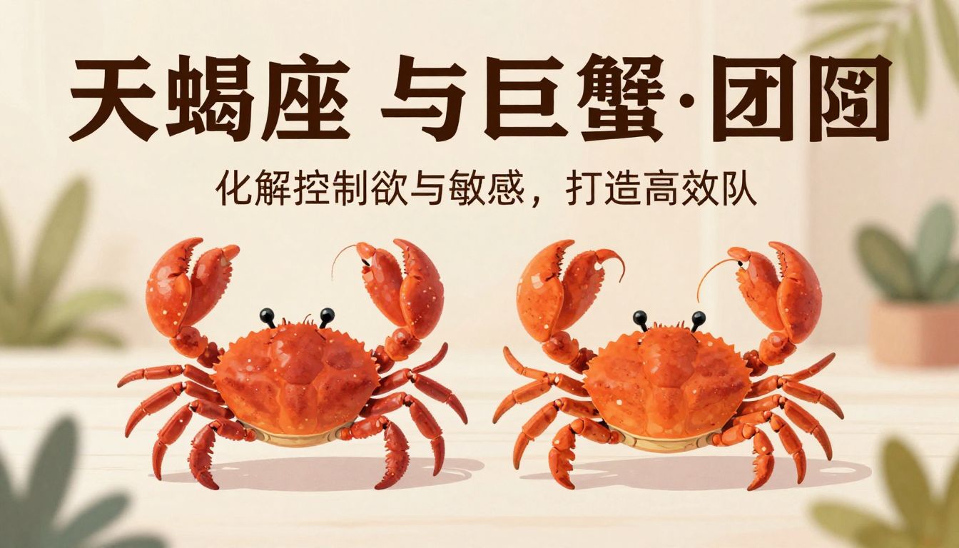 天蝎座与巨蟹座社团搭档：如何化解控制欲与敏感，打造高效团队