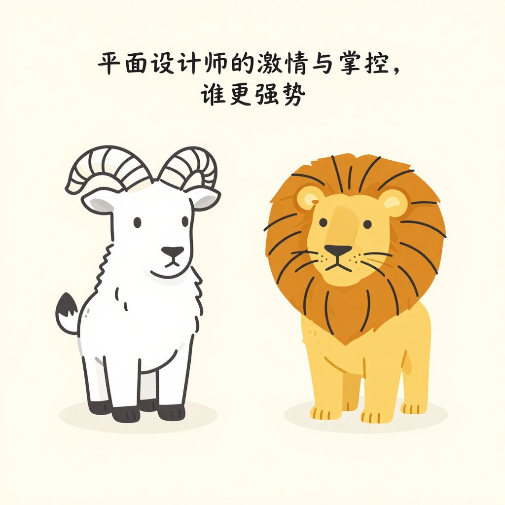 白羊男配狮子女：平面设计师的激情与掌控，谁更强势？