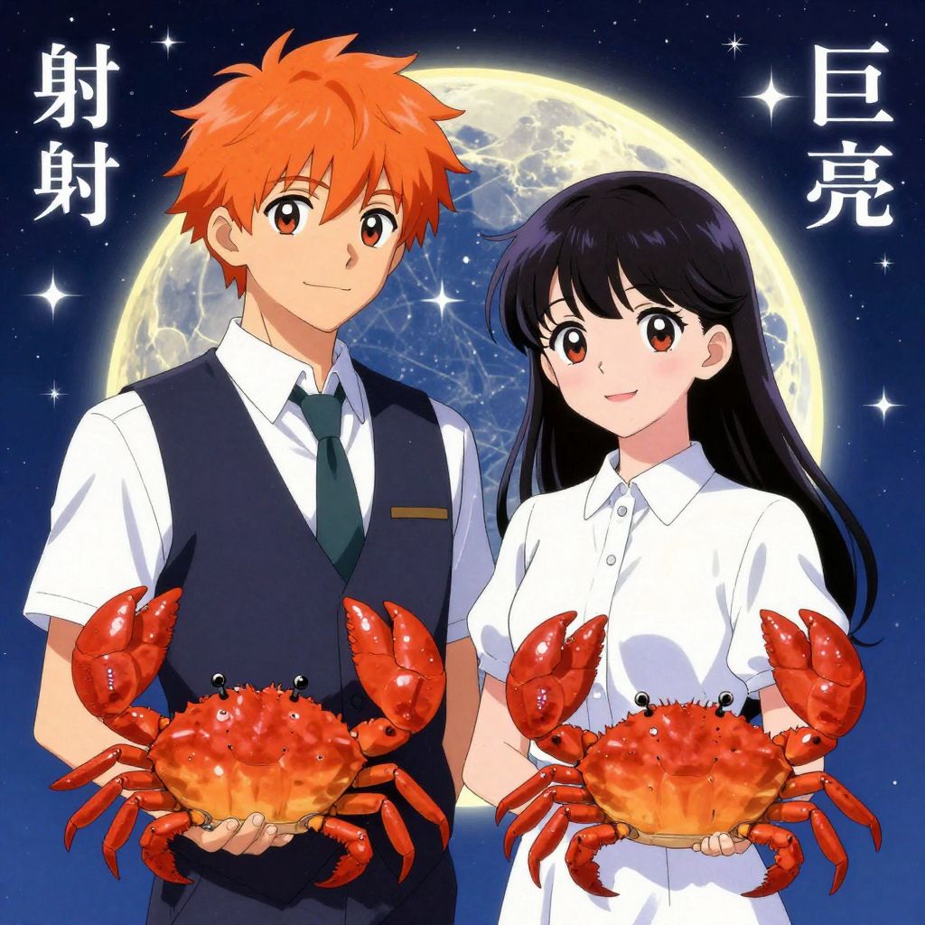 射手座与巨蟹座管家：火星与月亮的激情与温柔碰撞