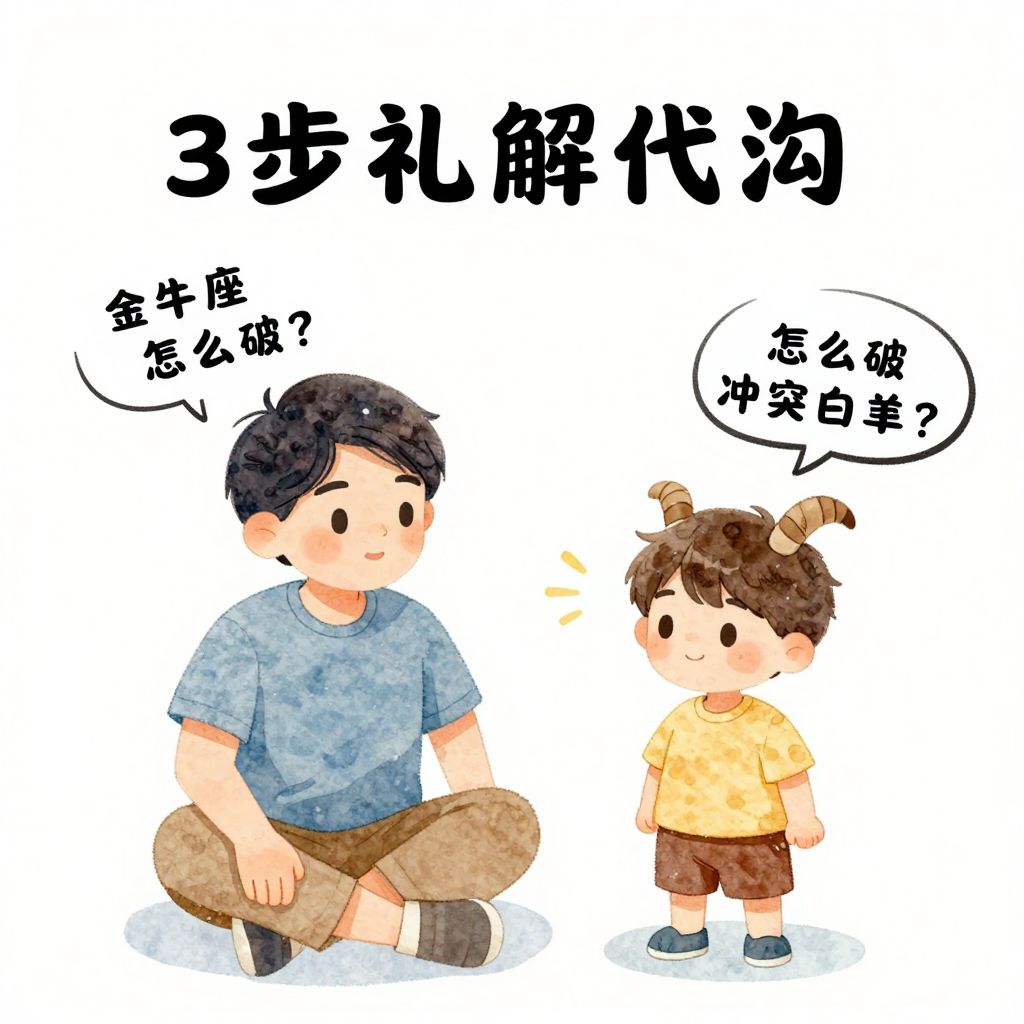金牛座爸爸与白羊座儿子的性格冲突怎么破？3步化解代沟