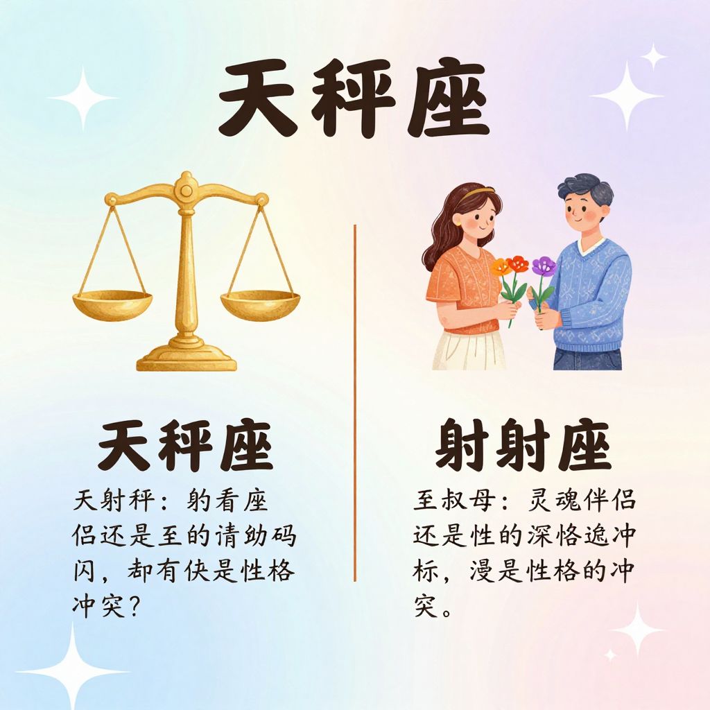 天秤座与射手座叔母：灵魂伴侣还是性格冲突？深度解析