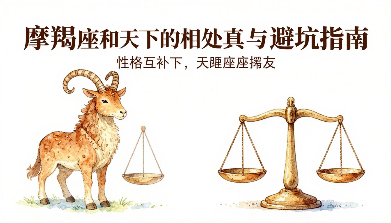 摩羯座和天秤座挚友：性格互补下的相处真相与避坑指南