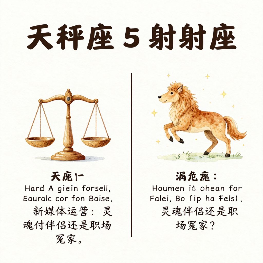天秤座与射手座新媒体运营：灵魂伴侣还是职场冤家？深度解析