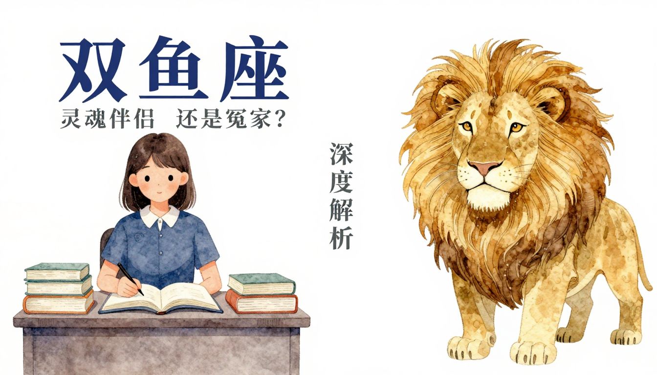 双鱼座与狮子座图书管理员：灵魂伴侣还是冤家？深度解析星座配对