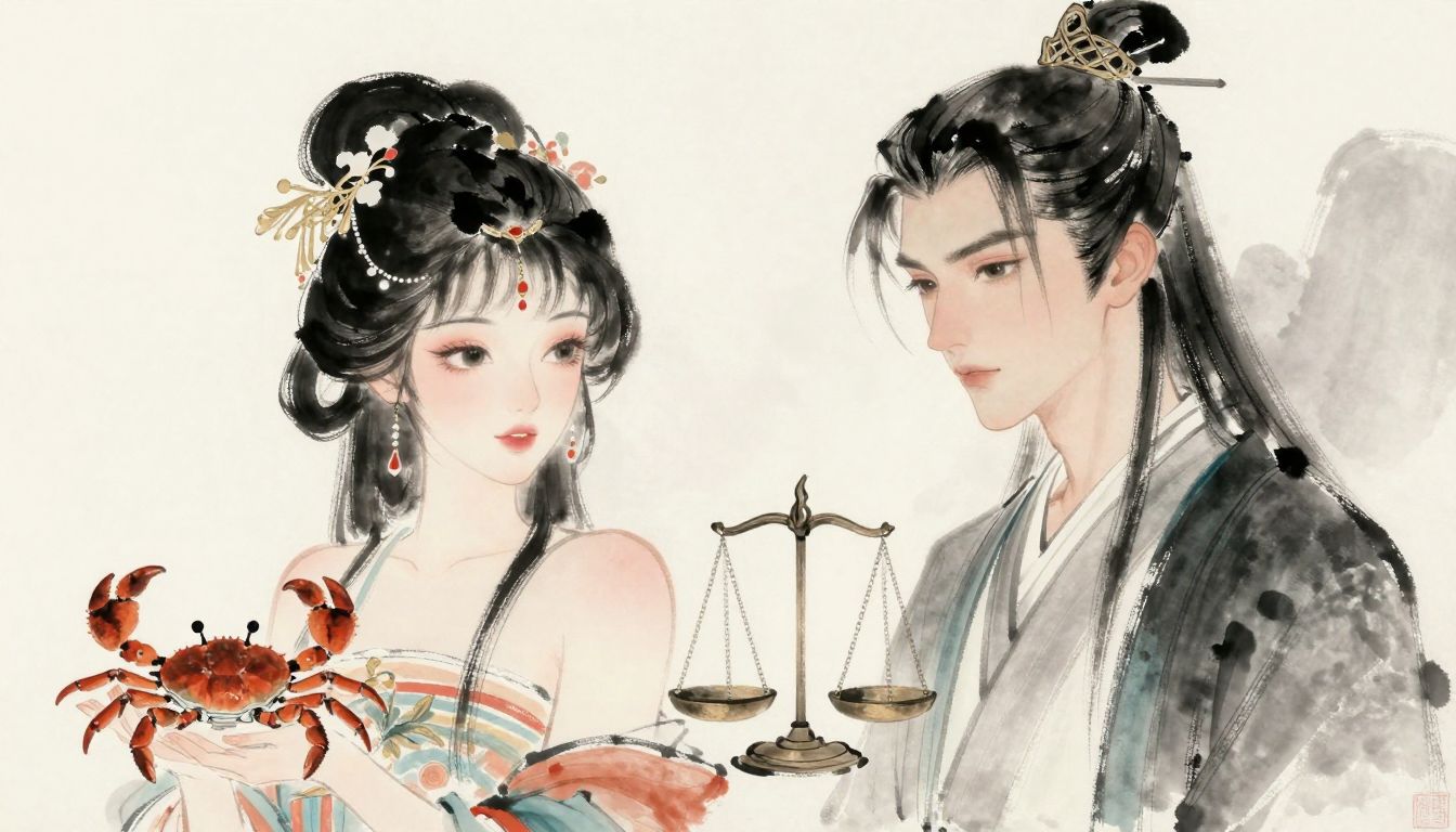 巨蟹座与天秤座模特：颜值与温柔的极致拉扯，这段CP能走多远？