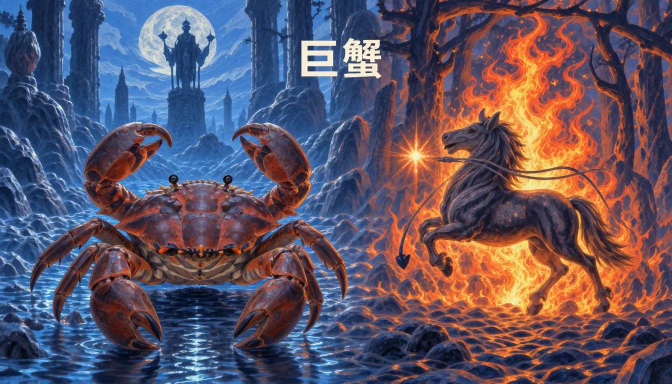 巨蟹座遇上射手座书友：水象与火象的致命吸引与性格冲突